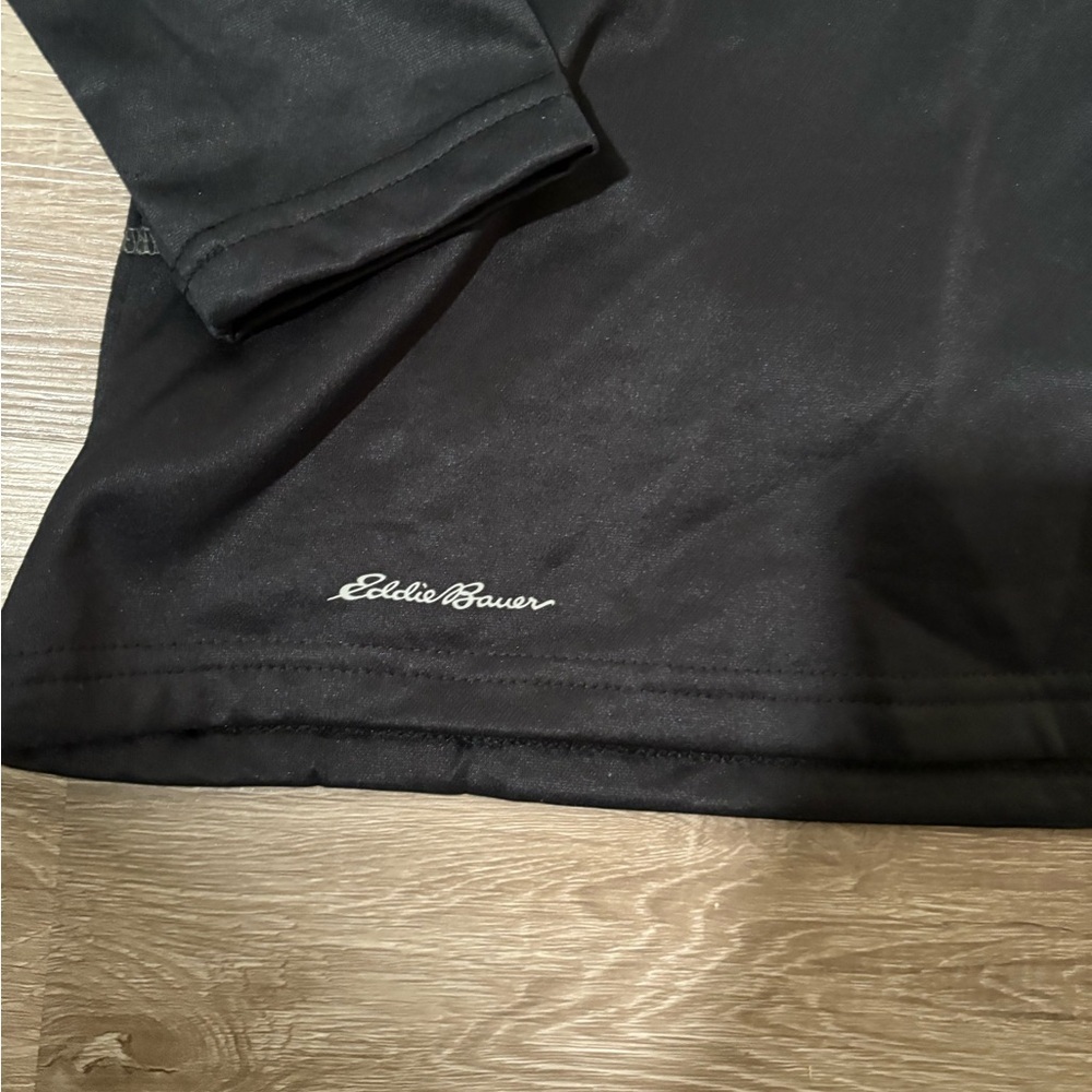 Eddie Bauer Womens Black Quarter-Zip Top - Picture 4 of 8